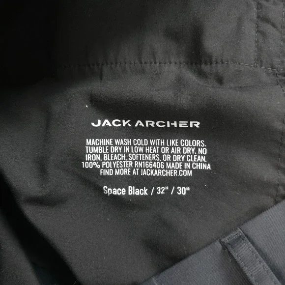 Jack Archer Pants Mens 32x29 Space Black Jetsetter Tech Performance Golf Casual - Picture 3 of 10